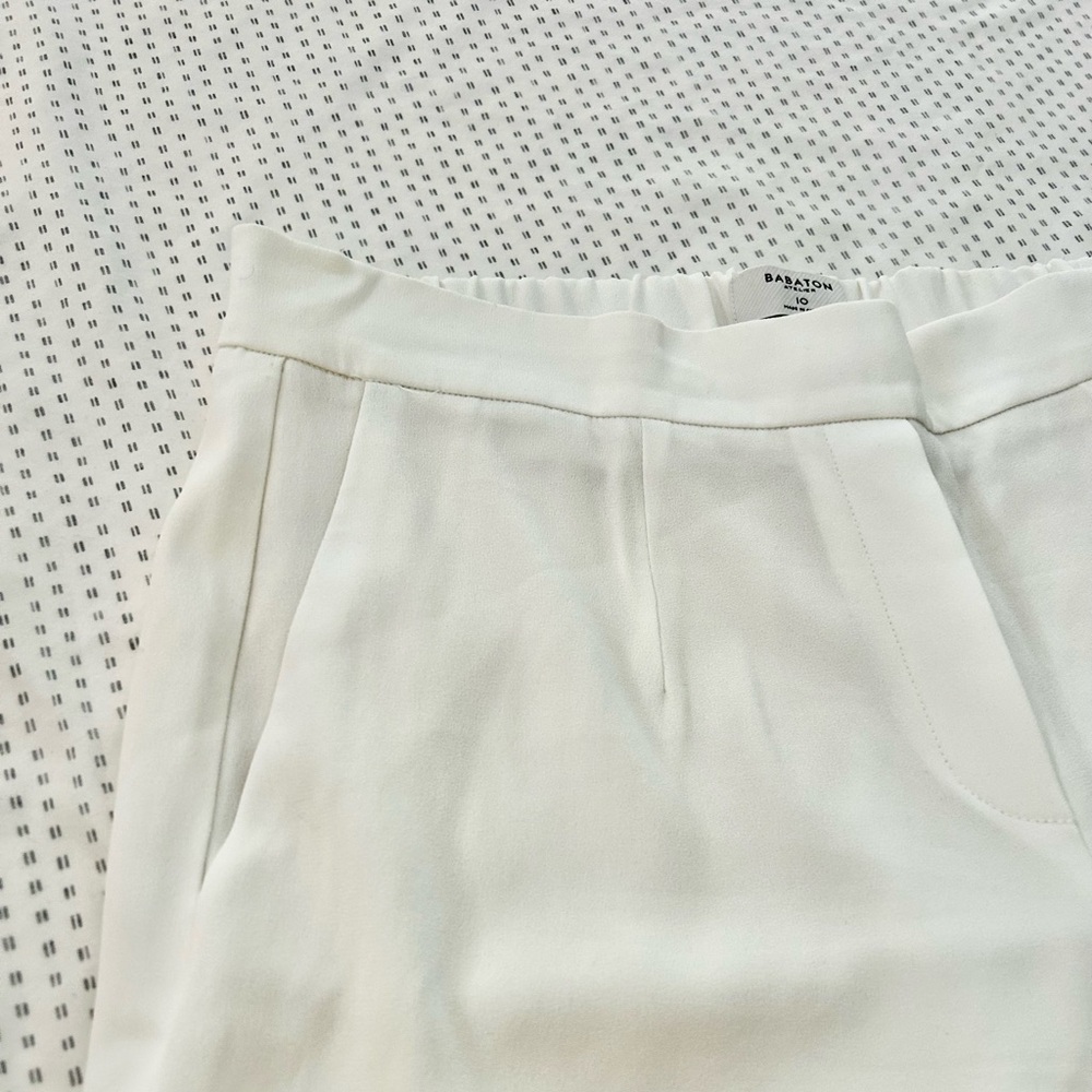 Aritzia Babaton Atelier White High-Waisted Dress Pants, Size 10